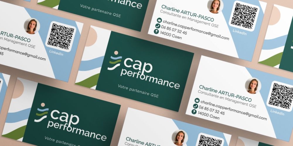 Carte de visite cap performance réalisé par Empreinte Graphic