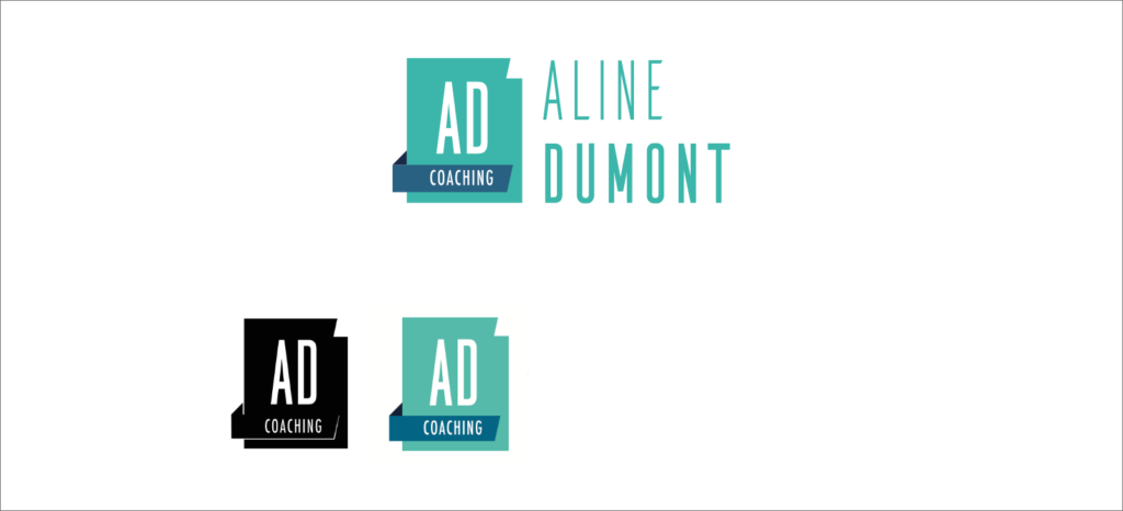 Création logo Aline Dumont coach de vie professionnelle et personnelle, à Caen, Hérouville Saint-Clair, Normandie